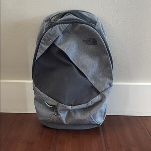 The North Face Gray and Blue Backpack Streamlined Design